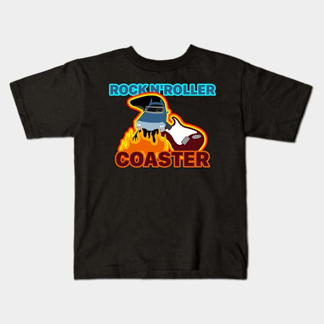 Rock 'n' Roller Coaster (with text) Kids T-Shirt by LuisP96